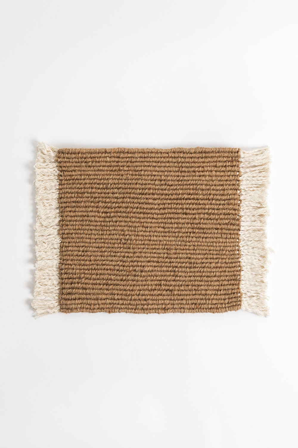 Kave Home - Kussenhoes Sayema Van Beige Katoen Met Een Natuurlijk Jute Stiksel 30 X 50 Cm