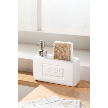 Keramische Keukenzeepdispenser Yaddiel Wit - Sklum