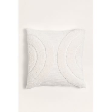 Vierkant Katoenen Kussen (45x45 Cm) Zaylee Wit - Sklum