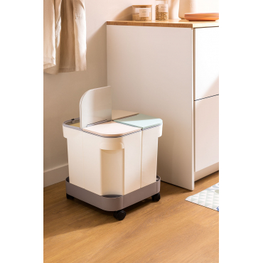 Deivin Recycling-prullenbak Wit - Sklum