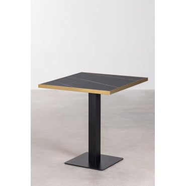 Vierkante Bartafel In Steengoed (70x70 Cm) Galliano Zwart - Sklum