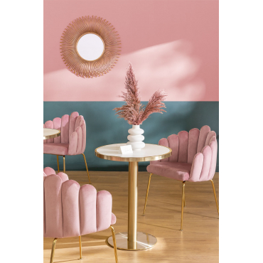 SKLUM Ronde hoge bartafel van acacia macchiatohout 70 cm