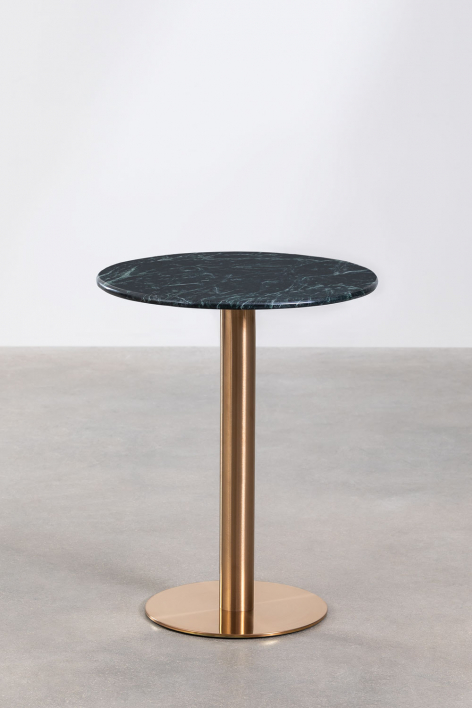 Cosmopolitan ronde marmeren bartafel - Groen Marmer