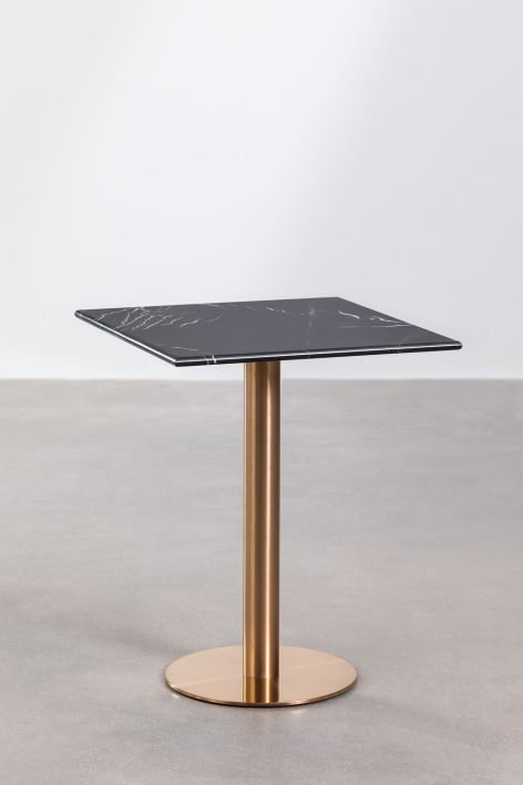 Cosmopolitan vierkante marmeren bartafel - Zwart Marquina-marmer