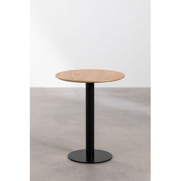 Ash Fineer Ronde Bartafel Frappe Ø60 Cm & Zwart - Sklum