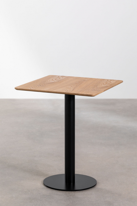 Square bar table in ash veneer Frappe