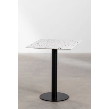 Vierkante Bartafel In Terrazzo (60x60 Cm) Dolce Wit - Sklum