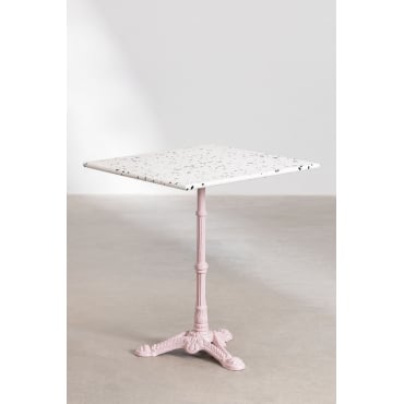Vierkante Bartafel In Terrazzo (60x60 Cm) Volutto Suikerspinroos - Sklum