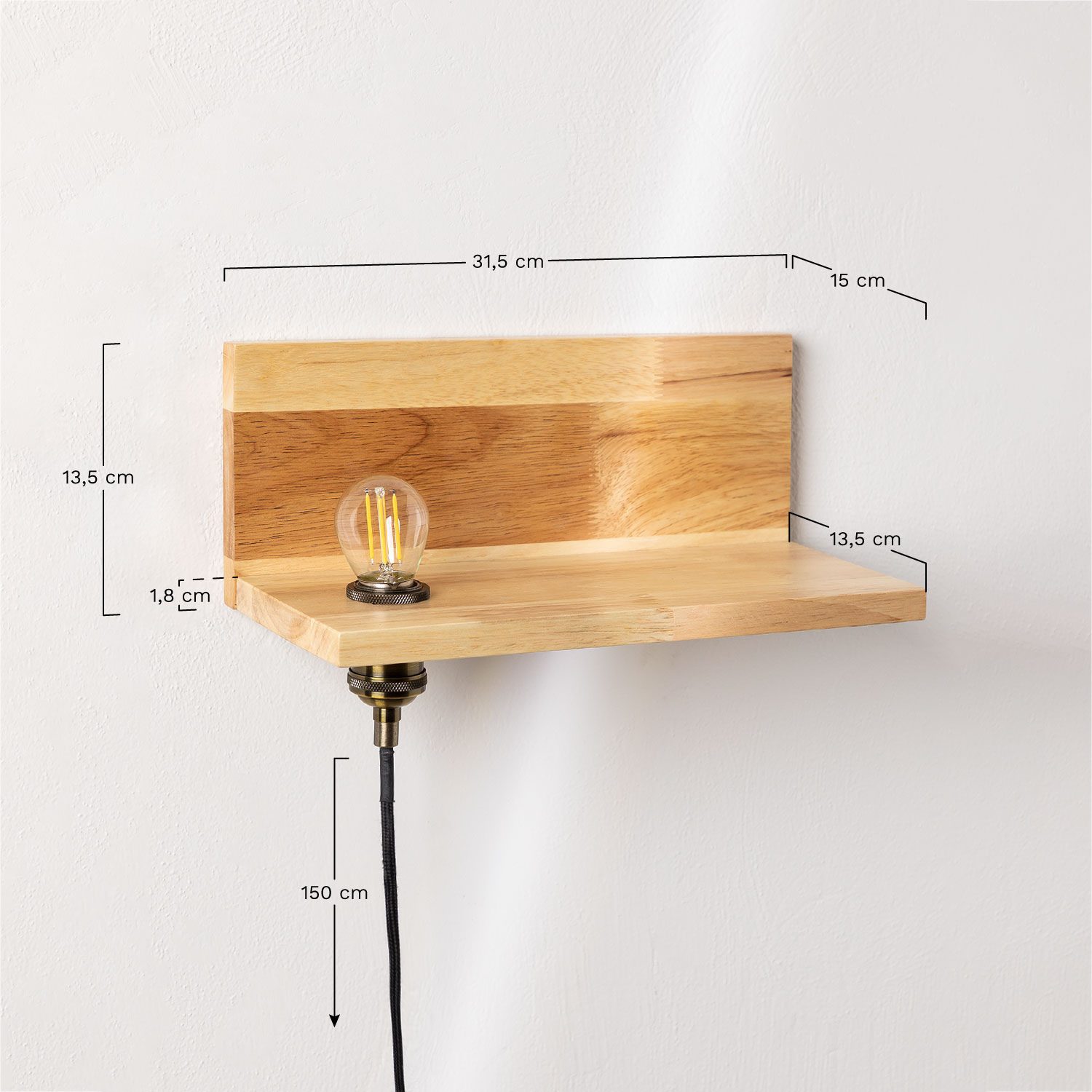 Wandlamp Ikmon , AFMETINGEN