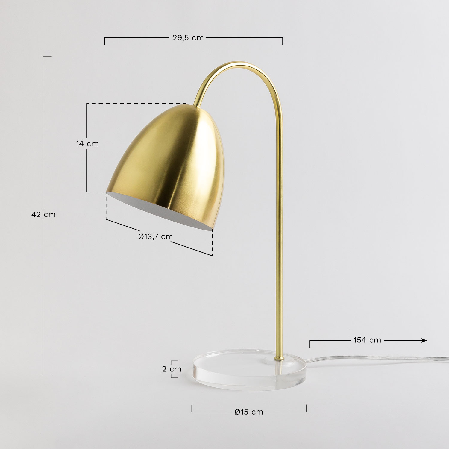 Gouden tafellamp Bridye -