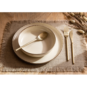 Set Van 4 Placemats Aratz Marrón Arena - Sklum
