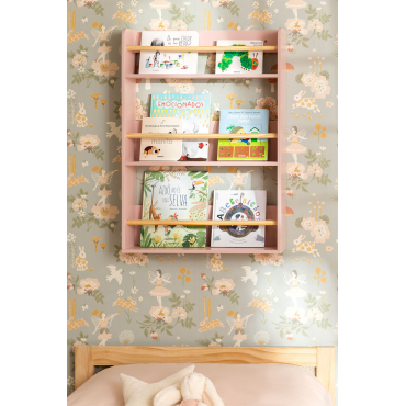 Wandplank In Mdf En Grenenhout Tom Kids Roze – Hazelnoot - Sklum