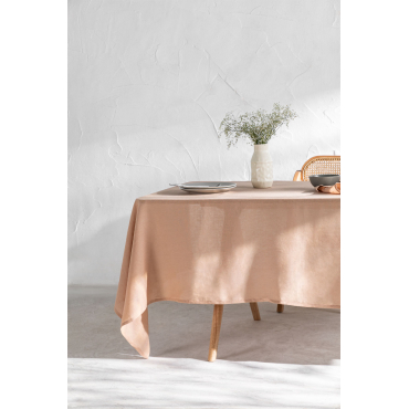 Mantel En Lino-gevangenis Licht Nude Bruin & 145 X 240 Cm - Sklum