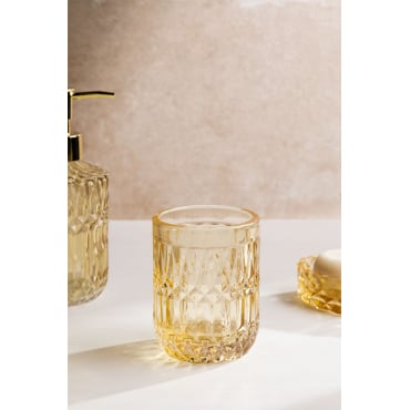 Glazen Glas 300 Ml Ovie Gele Oker - Sklum