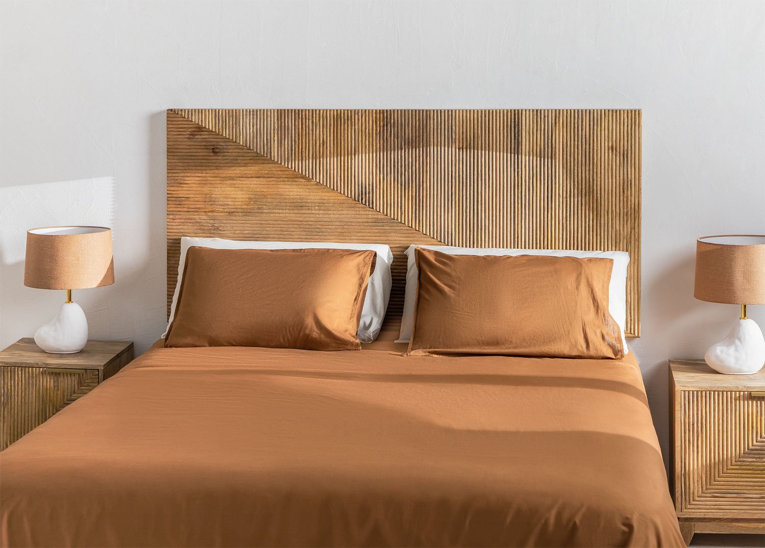 aspect haai Zonnig Hoofdeinde voor bed van 150 cm in mangohout van Baty-Design - SKLUM