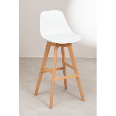 Set Van 4 Hoge Krukken Nordic Edition Wit & ↑75 Cm - Sklum