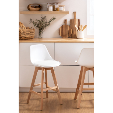 Set Van 4 Hoge Krukken Nordic Edition Wit & ↑65 Cm - Sklum