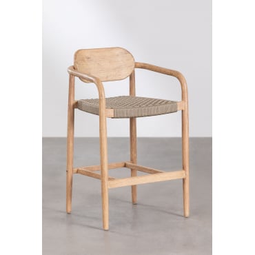 Hoge Houten Kruk (66,5 Cm) Naele Bruin - Tarwe - Sklum