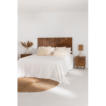 Baty Mangohouten Hoofdeinde Voor Bed Van 150 Cm Mangohout & 150 Cm - Sklum