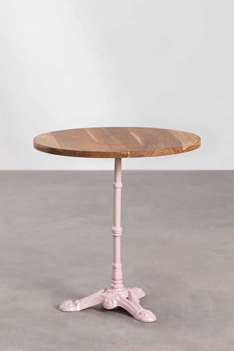 Ronde barkruk van acaciahout Vienna - Ø70 cm