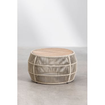 Ronde Salontafel (ø80cm) Krot Beige – Crème - Sklum