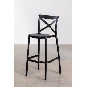 Jardín Otax Stapelbare Hoge Kruk Zwart & ↑75 Cm - Sklum