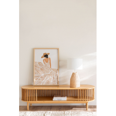 Tv-meubel 150x40 Cm In Bamboe Connery Bamboe - Sklum