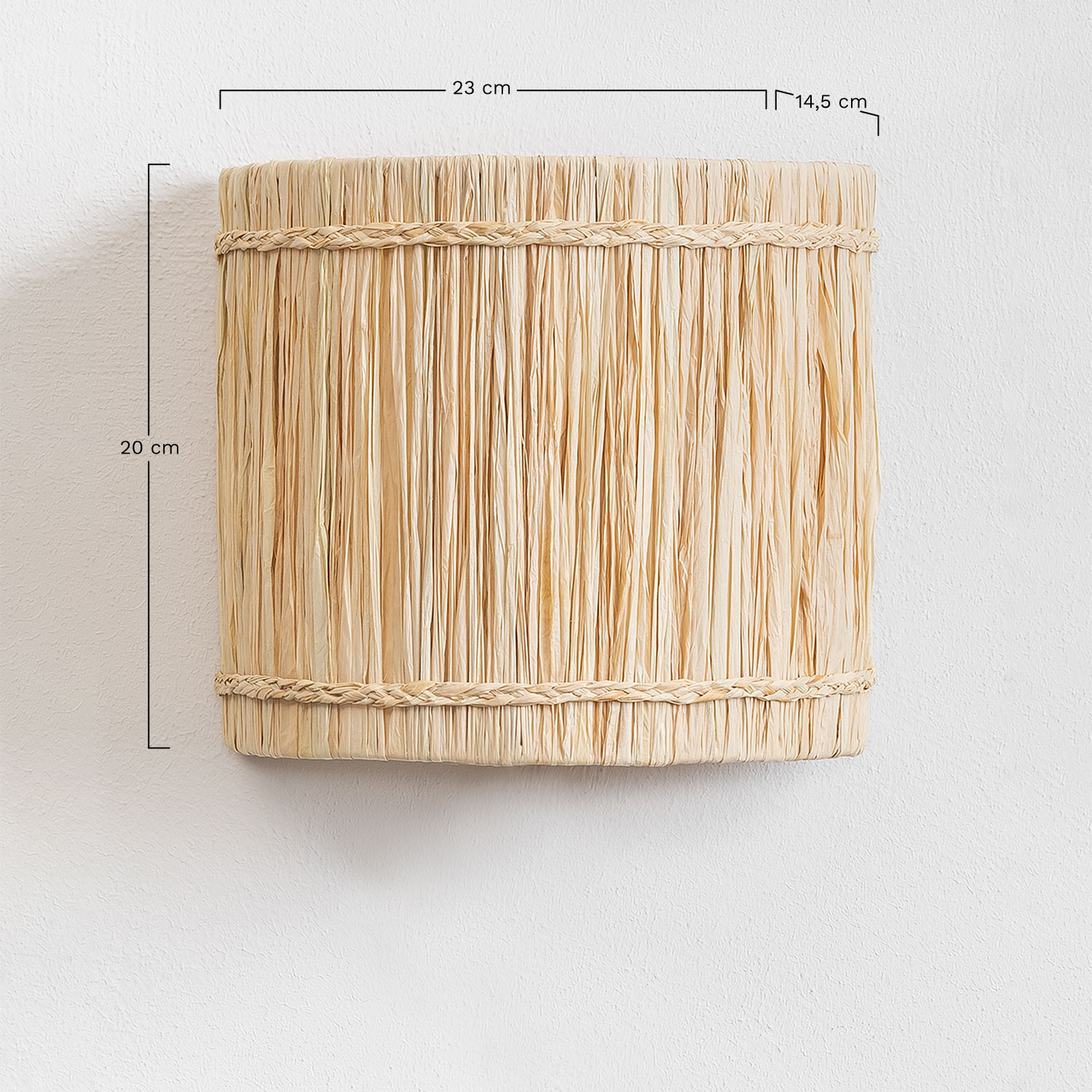 Wandkandelaar Girul , AFMETINGEN