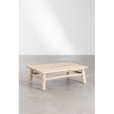 Rechthoekige Salontafel In Teakhout (120x80 Cm) Narel Bruin – Natuurlijk Hout - Sklum