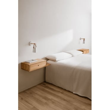 Set Van 2 Nachtkastjes Van Hout Harald Natuurlijk Hout - Sklum