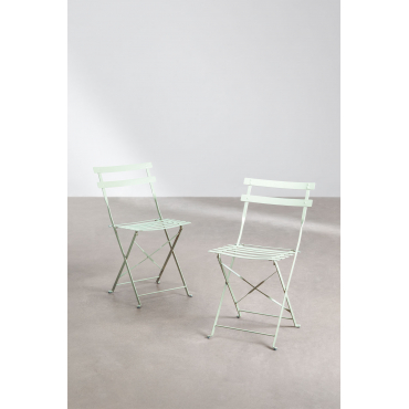 Set Van 2 Opklapbare Eetkamerstoelen Sergey Celadonmousse - Sklum