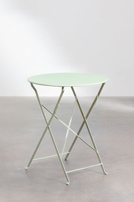 Opvouwbare keukentafel Ø60 cm in staal Sergey - Celadonmousse
