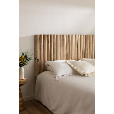 Hoofdbord Voor Bed Van 150 Cm In Teakhout Narel Bruin – Natuurlijk Hout & 150 Cm - Sklum