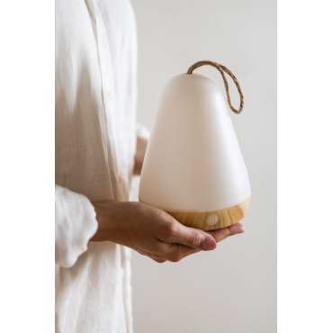 Draadloze Led Tafellamp Tobago Bruin – Natuurlijk Hout - Sklum