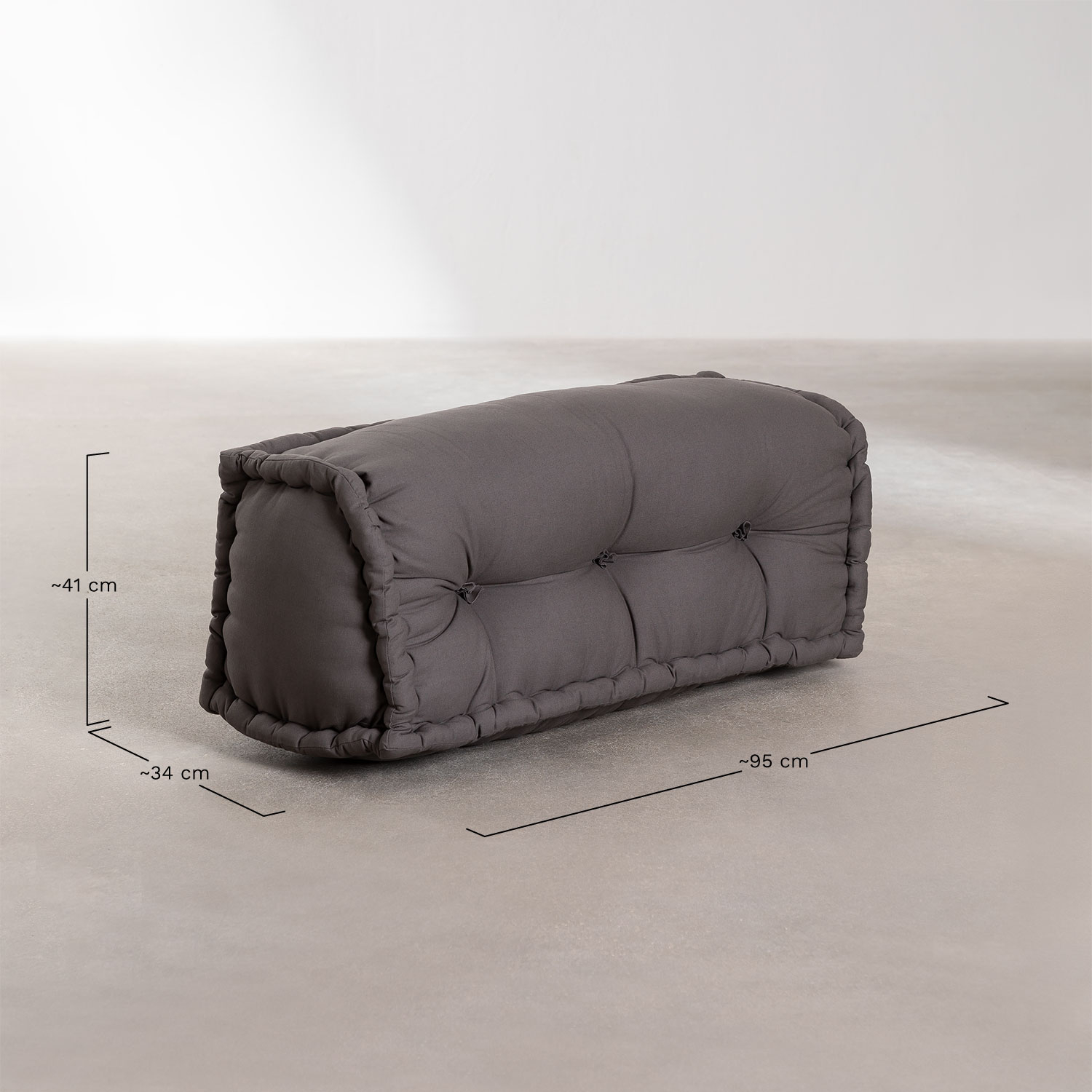 Rugleuning voor modulaire bank in katoen Yebel, AFMETINGEN