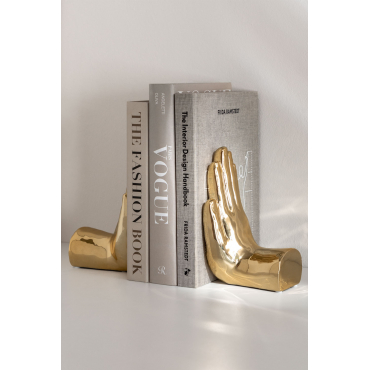 Set Van 2 Keramische Boekensteunen Ranjit Goud - Sklum