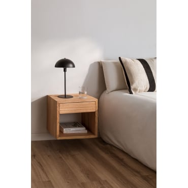 Gyda Zwevend Nachtkastje Van Hout ↔︎ 40 Cm - Sklum