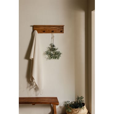 Wandkapstok Met Plank Van Gerecycled Hout Gerhan Gerecycled Hout - Sklum