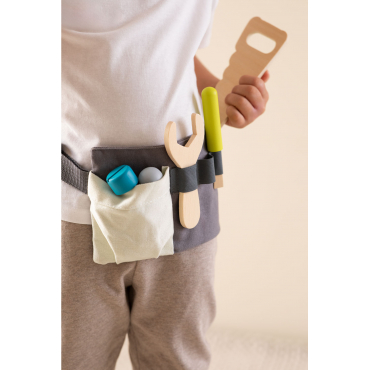 Jonny Kids Houten Gereedschapsriem Bruin Natuurlijk Hout - Sklum