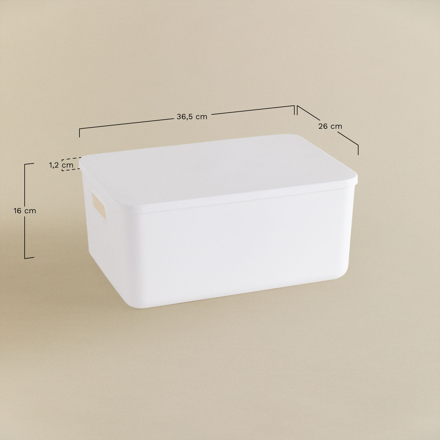 Yure polypropyleen organizer box, AFMETINGEN