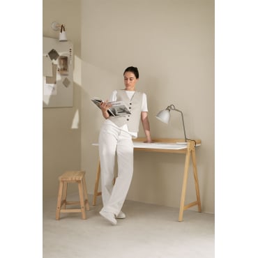 Houten Bureau Kailo Style Gebroken Wit - Natuurlijk Hout - Sklum