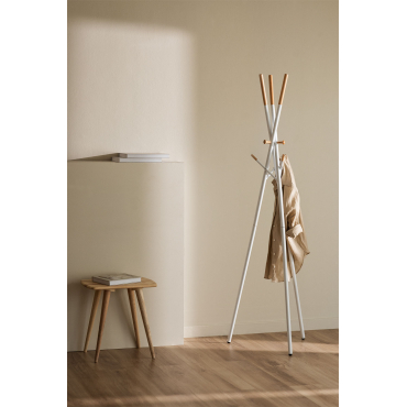 Kleerhanger Urian Van Metaal En Beukenhout Wit - Sklum