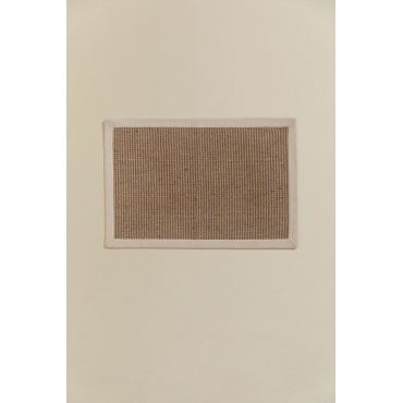 Deurmat In Jute 60x40 Cm Gimendy Gardenia Wit - Sklum