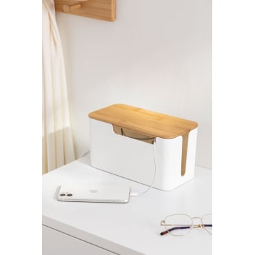 Kabelorganizer Van Polypropyleen En Bamboehout Rolayn ↔︎ 23,5 Cm - Sklum