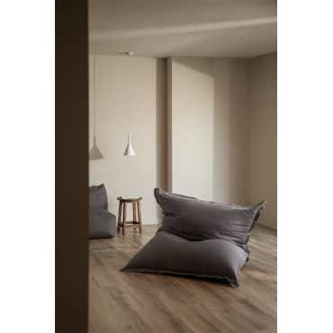 Puff 150x125 Cm In Tela Attus-stijl Antracita - Sklum