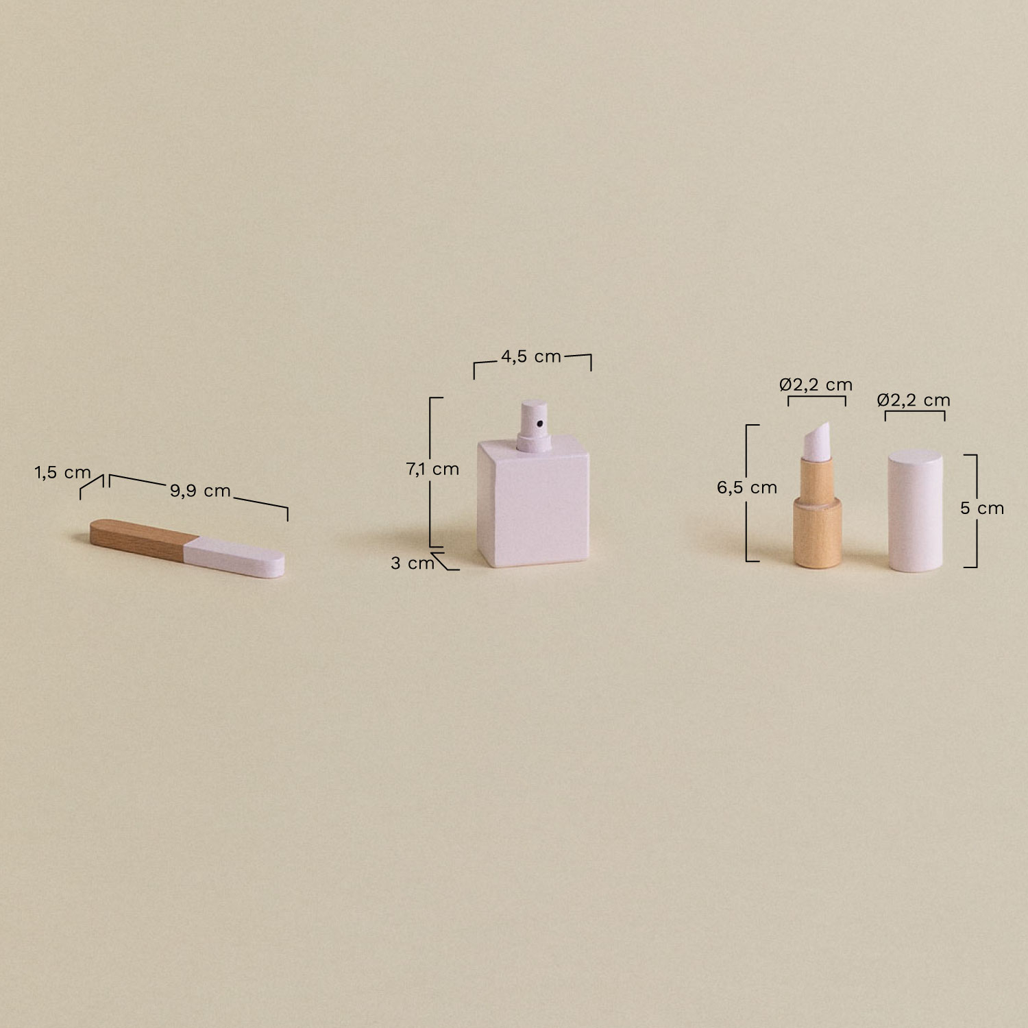 Talia Kids houten kaptafel, AFMETINGEN