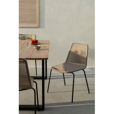 Mileyd Set Van 2 Stapelbare Tuinstoelen Natuurlijk - Sklum