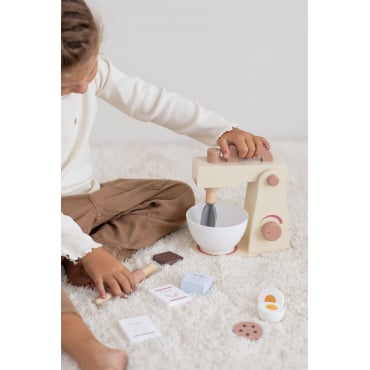 Mardivu Kids Houten Mixer Met Bakaccessoires Natuurlijke Kleuren - Sklum