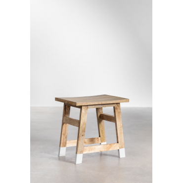 Lage Kruk In Pid-mangohout Wit - Sklum