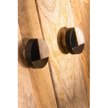Set Van 2 Handgrepen Aryc Zwart - Beige – Linnen - Sklum